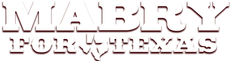 Maby For Texas White Logo